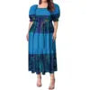 High Quality Hawaiian Tropical Style Design Women's Bubble Sleeve Dress Polynesian Plus Size Women Clothing TE PA Casual Dresses