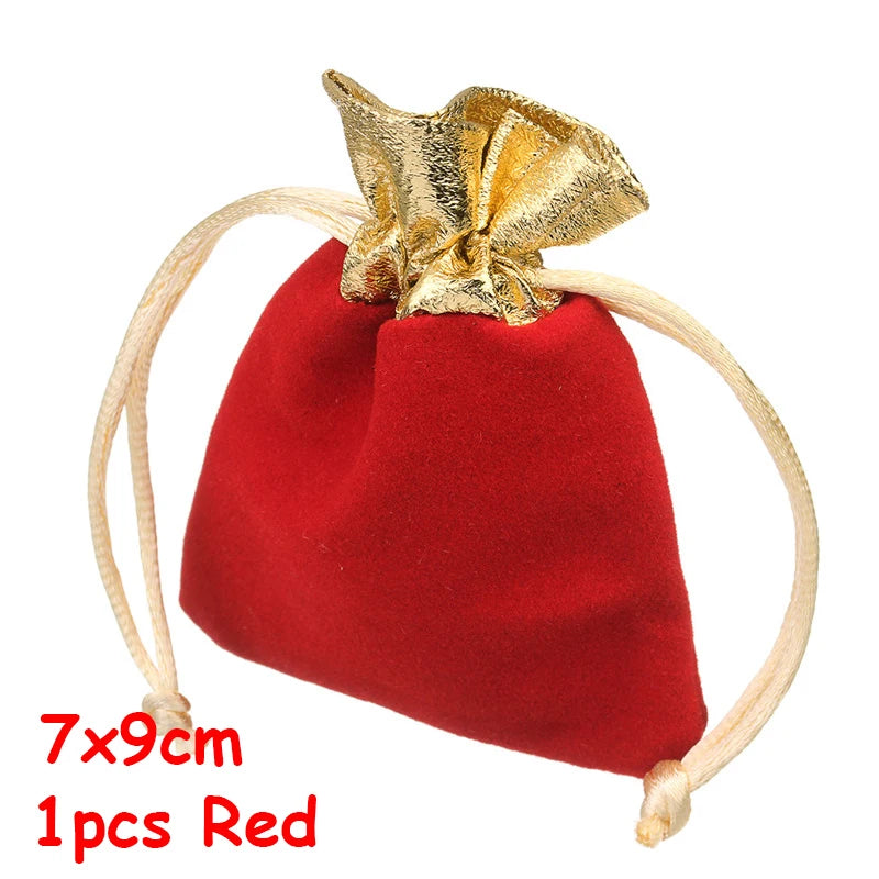 Louleur Drawstring Velvet Bag Drawstring Calabash Pouch Jewelry Packaging Bag Wedding/Christmas Favor Pouches & Gift Bags