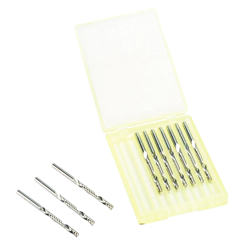 10pcs Shank 3.175mm 4mm 5mm 6mm High Quality CNC Router Bits One Single Flute End Mill Tools Milling Cutter CEL 17-62mm