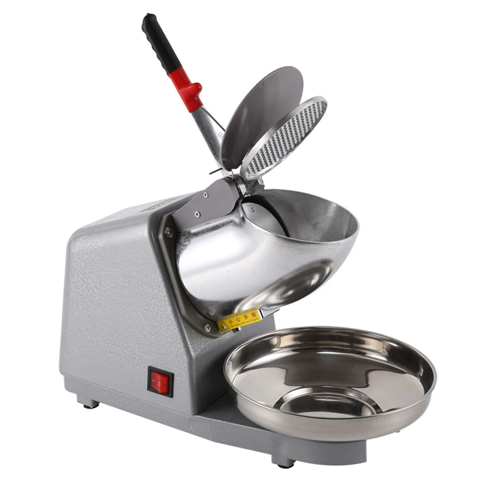 HD109 Ice Shaver Prevent Splash Electric Two Blades Snow Cone Maker Shaved Ice Machine Commercial Ice Crushers