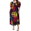 High Quality Hawaiian Tropical Style Design Women's Bubble Sleeve Dress Polynesian Plus Size Women Clothing TE PA Casual Dresses