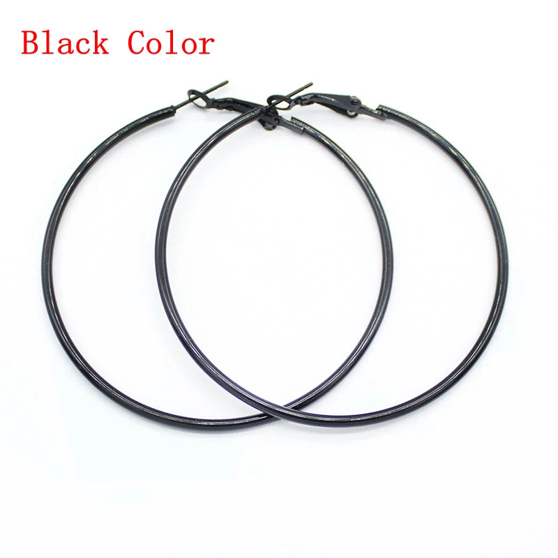 EKUSTYEE Brand 4 Size Big Hoop Earring for Women Jewelry Mother Gold Color Fashion Jewelry Bijoux Accessory Birthday Brincos