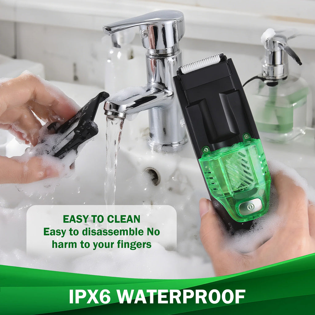 FREE Shipping Premium Facial Hair Groomer Adjustable 20 Length Setting Ipx6 All-in-One Vacuum Beard Trimmer Vaccum Hair Trimmer