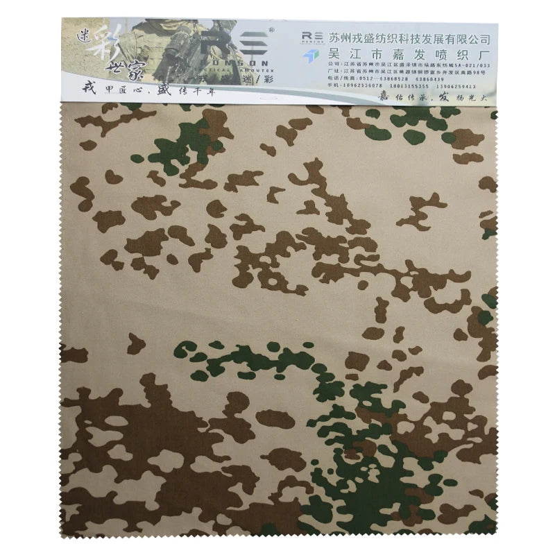 TC FLECTARN DESERT Camouflage Twill Fabric Woven Rib Style for Garments-Nylon Cotton Material Tactical Uniform Style