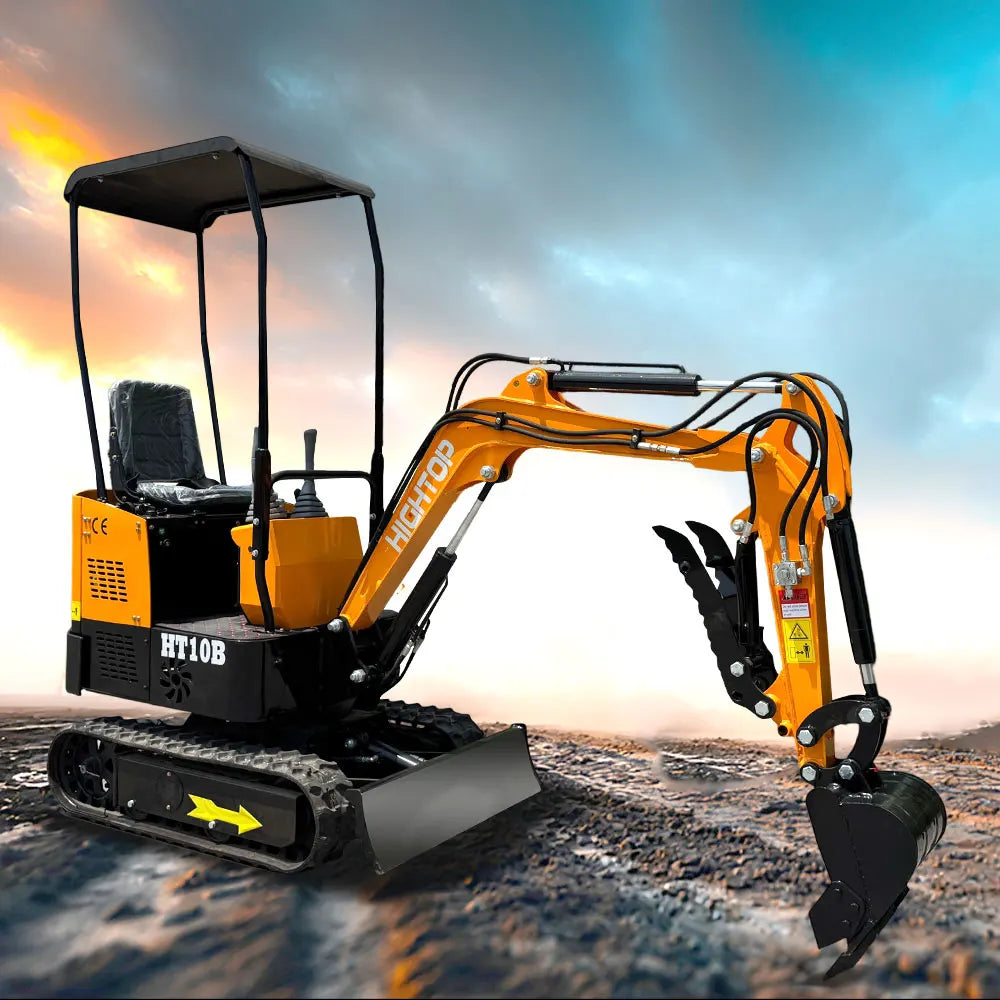 Free Shipping Arrived in Seven Days  Excavator Engine EPA Digger Farm Small Excavators 1 Ton Mini Crawler Excavator