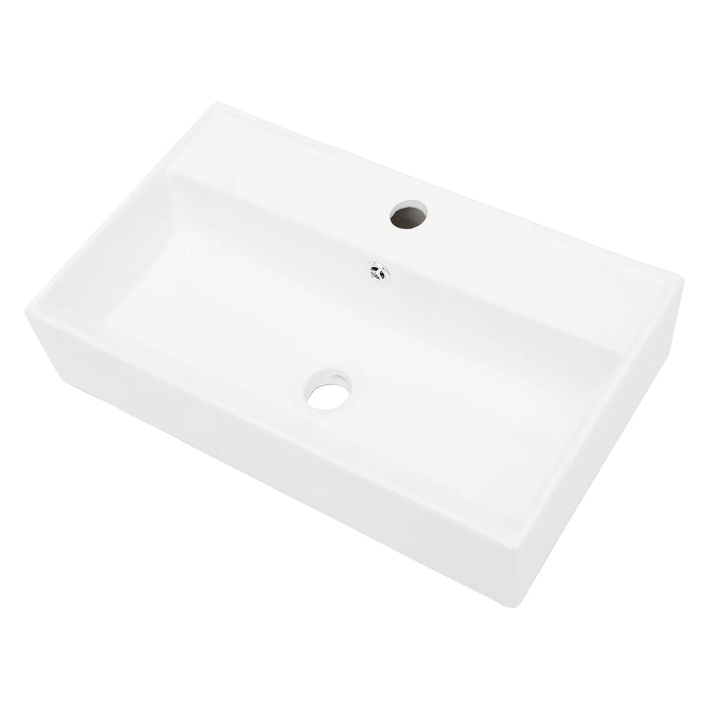 USA Stock Free Shipping White Ceramic Wash Basin 21 Inch Wall Hung Art Basin Modern Bathroom Sinks Wall Mount Hand Washing Bowl