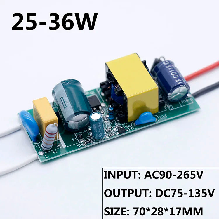 LED Driver 220V LED Power Supply 1-3W 4-7W 8-12W 15W 18W 24W 25W 30W 36W 300mA with Built-In Transformer Module LED Driver Board