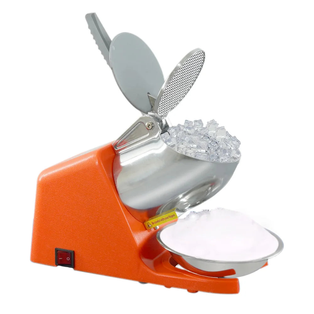 HD108 Shaved Ice Machine Snow Cone Machine Ice Crusher with Stainless Steel Blade Kitchen Electric for Shaved Ice and Snow Cone
