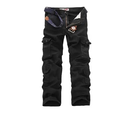 Fashion Cotton Cargo Pants Men Loose Casual Trousers Jogging Cargo Pants Men Solid Multi Pockets Breathable Trousers Plus Size