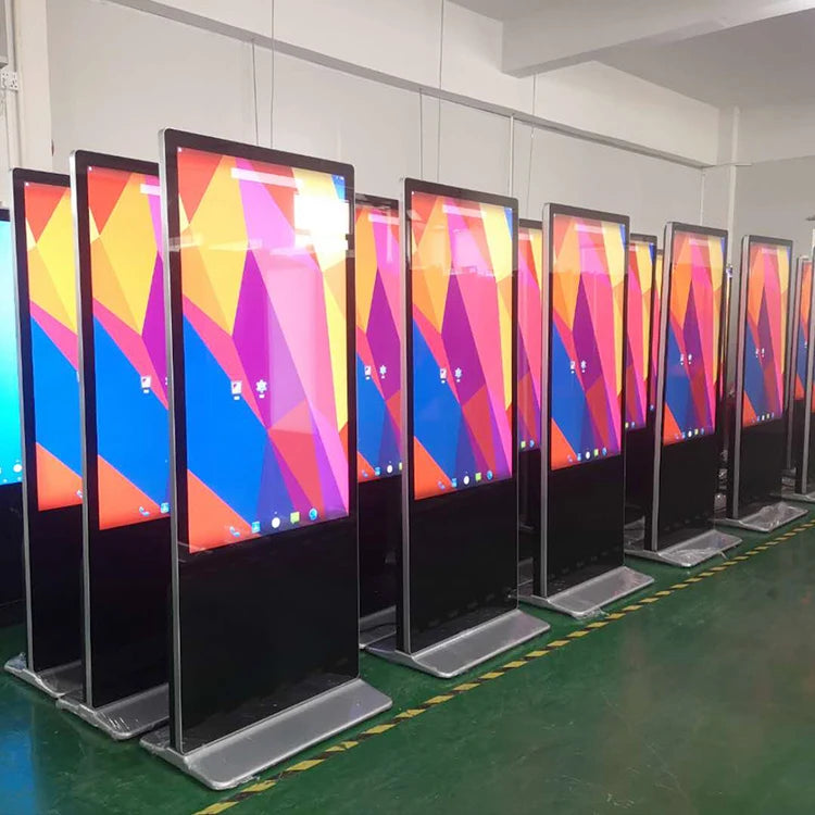 Free Shipping US Stock 65 Inch 4K HD Floor Standing LCD Signage Advertising Display Vertical Touch Totem for Business Solution