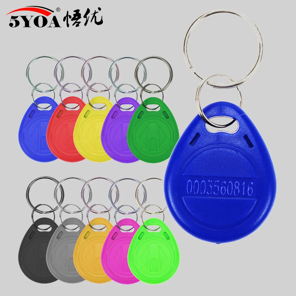 50pcs Read Only RFID 125KHz Tag Color TK4100 EM4100 Proximity Keyfobs Tags Key  Card Chip for Access Control Time Attendance