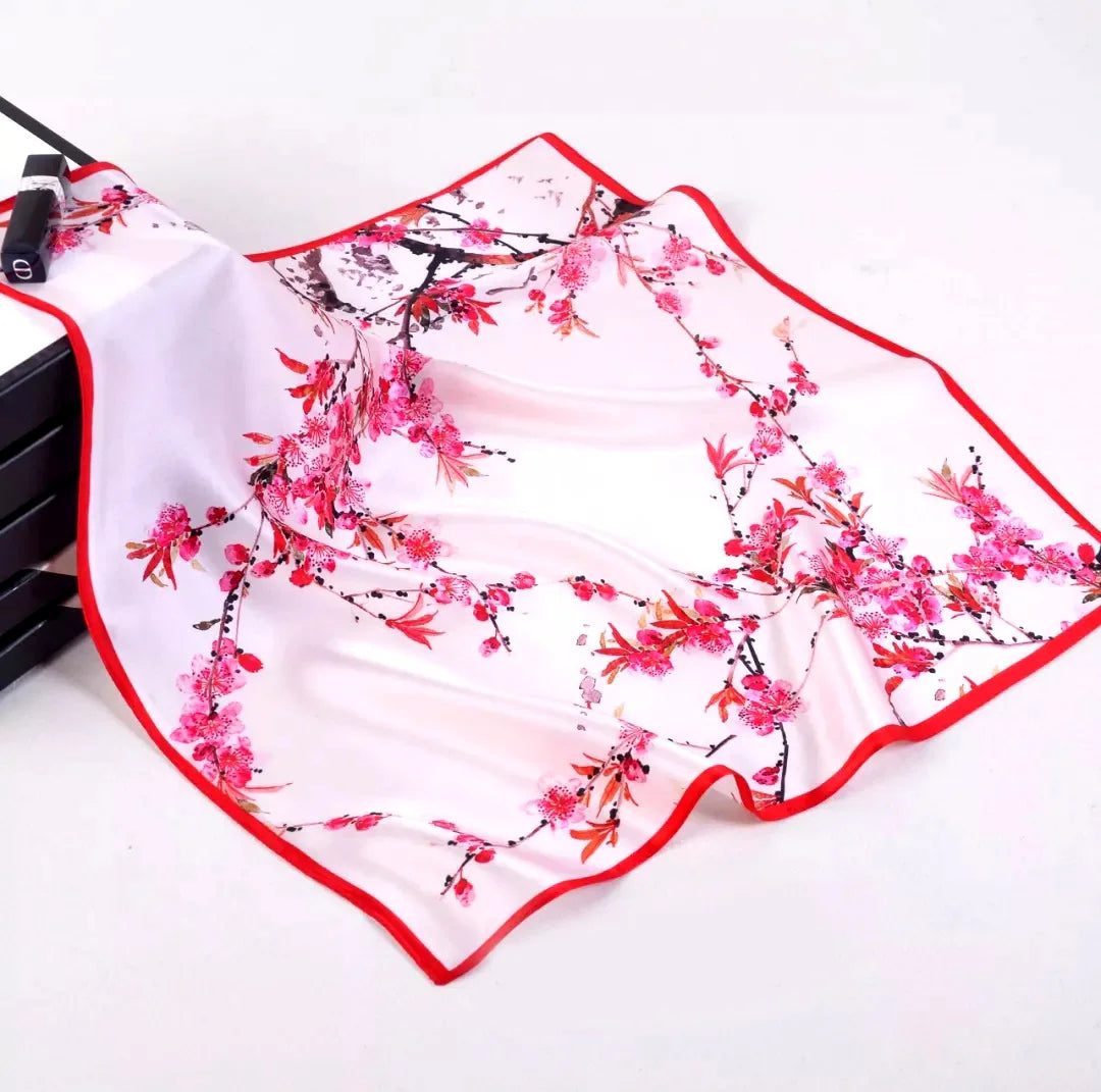 Suya Dream 100% REAL SILK Woman Silk Scarf 53x53cm Square Printed Scarves