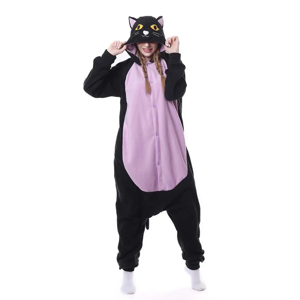 Blue Stitch Kigurumi Animal Adults Cat Bear Shark Onesies Pajama Raccoon  Costumes Dragon Jumpsuit Christmas