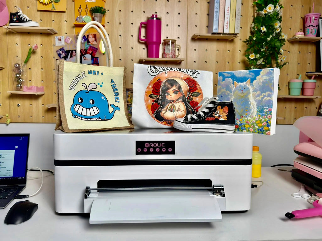 Haolic New Pink DTF Printer 13" - XP600, Perfect for Small Business Apparel Printing Free Shipping