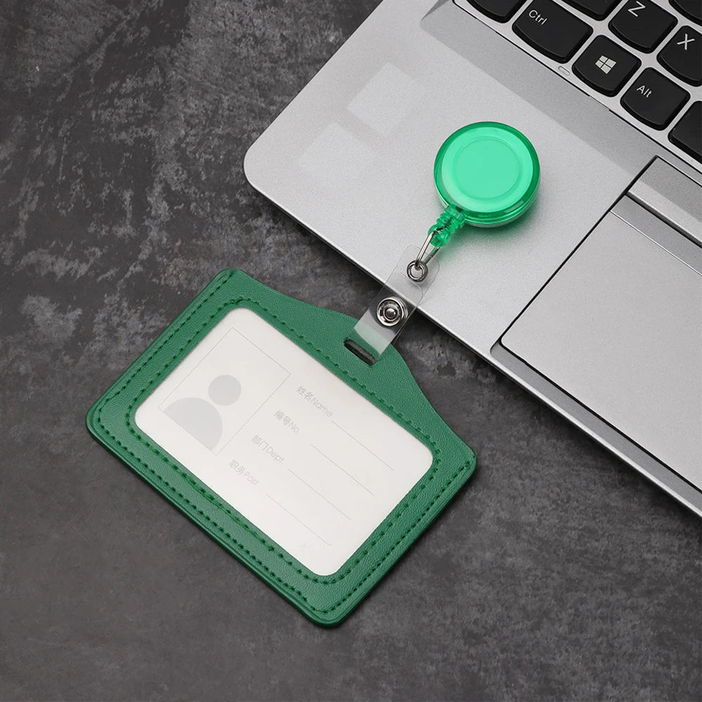 1PC Aluminum Alloy Work Name Card Holders Business Work Card ID Badge Lanyard Holder Hot Vertical Metal ID Business Case