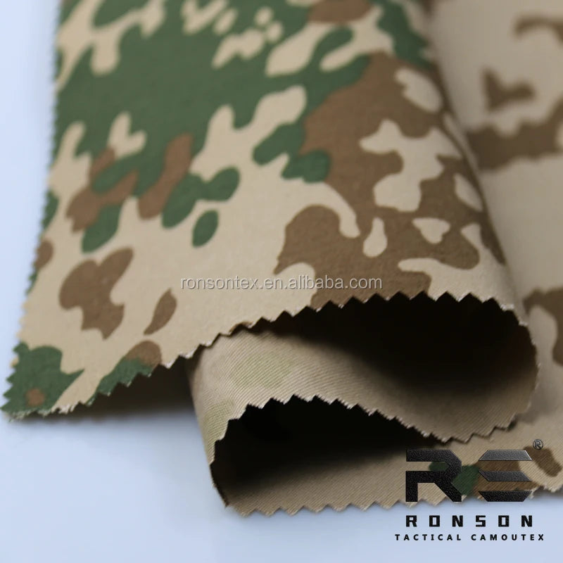 TC FLECTARN DESERT Camouflage Twill Fabric Woven Rib Style for Garments-Nylon Cotton Material Tactical Uniform Style