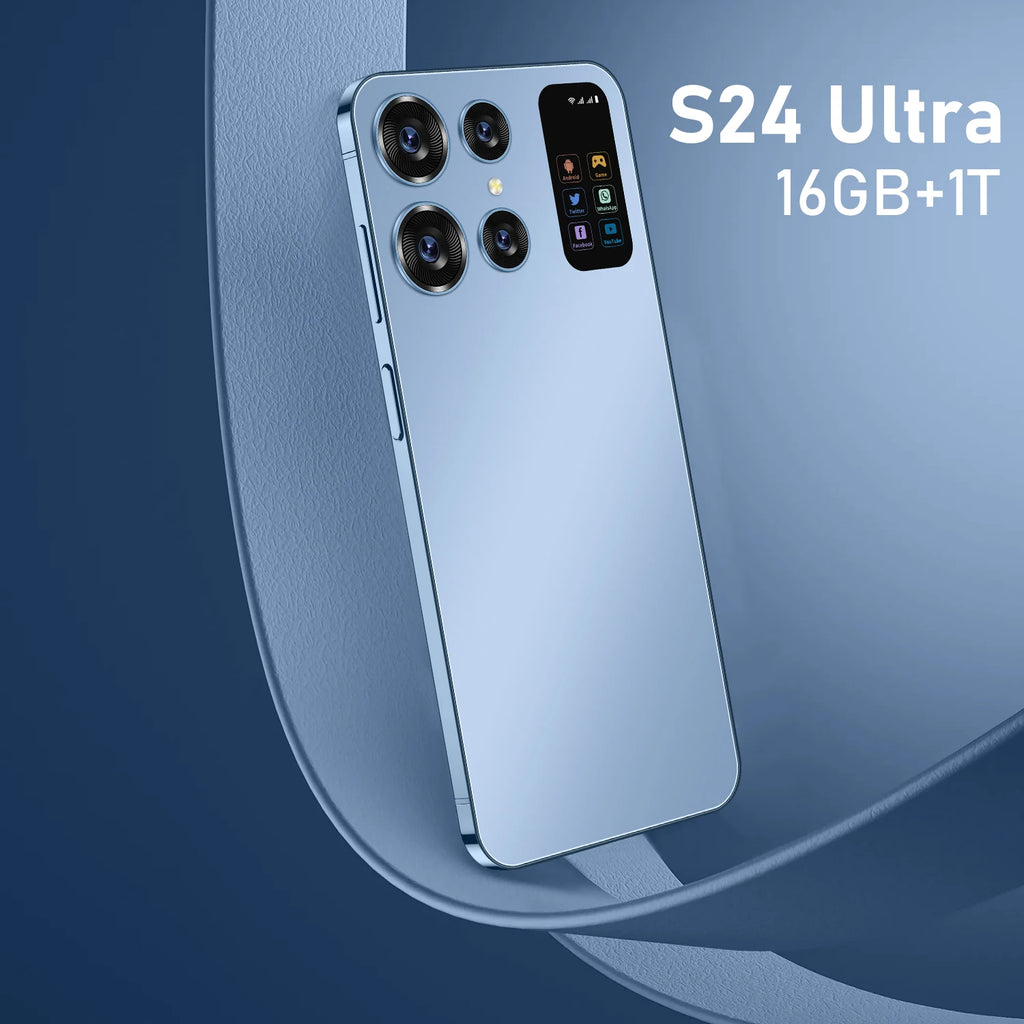 S24 Ultra Phone 7.0 Inch Android Smart Mobile Phone with 48MP+108MP Face Unlock and Full Display 16GB+512GB Free Shipping