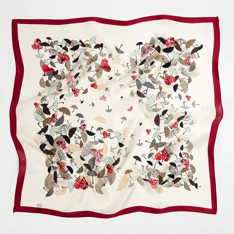 Suya Dream 100% REAL SILK Woman Silk Scarf 53x53cm Square Printed Scarves