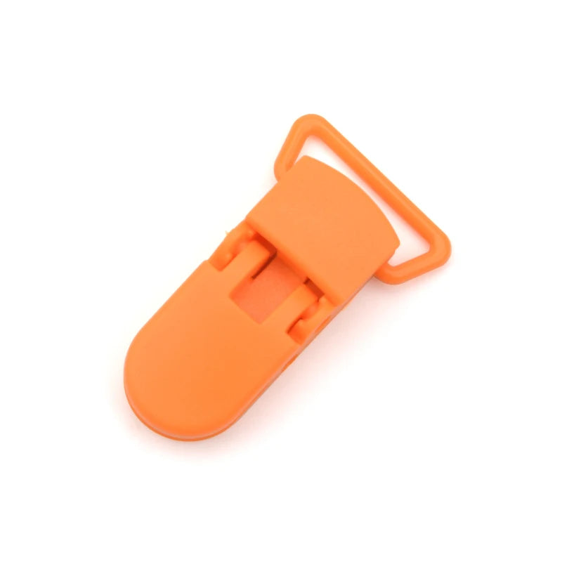 10pcs/lot Baby Nipple Plastic Clasp 20mm Colorful Silicone Beads Chain Making Accessory Feeding Tools For Infant Pacifiers Clip