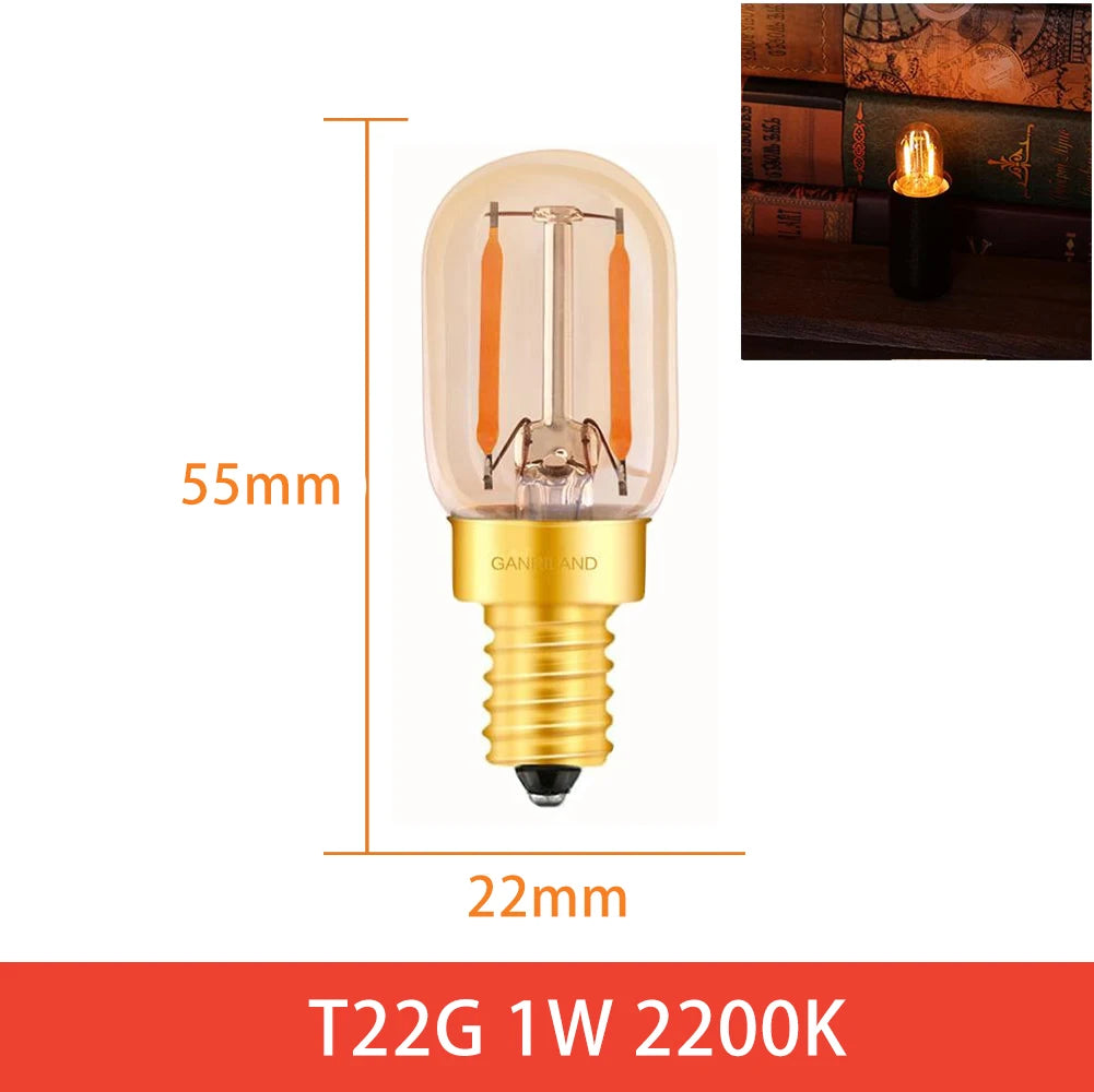 Ganriland Edison Led Candle E12 Light Bulb E14 Effect Dimmable Bulb C7 0.5W T22G 1W Home For Decor Lighting Ampoule Candle Bulb