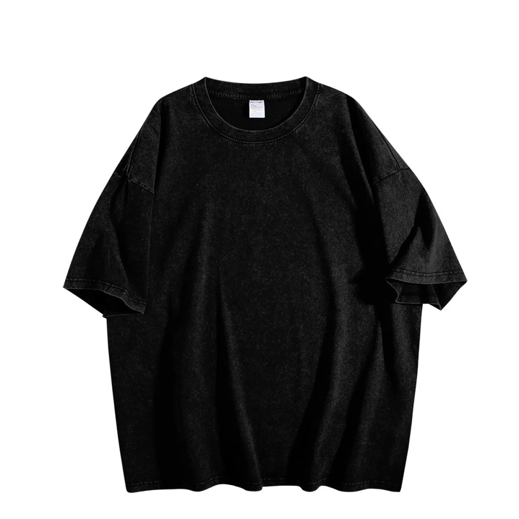 Made in USA Free Shipping  MOQ-1 3-Day Custom LOGO 2D Printing Washed 100%Cotton T-Shirt Snowflake Shirts Men's Oversize Shirts