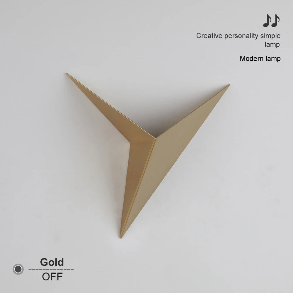 Modern minimalist triangle shape LED Wall Lamps  Nordic style Indoor Wall Lamps Living Room Lights 3W AC85-265V Simple Lighting