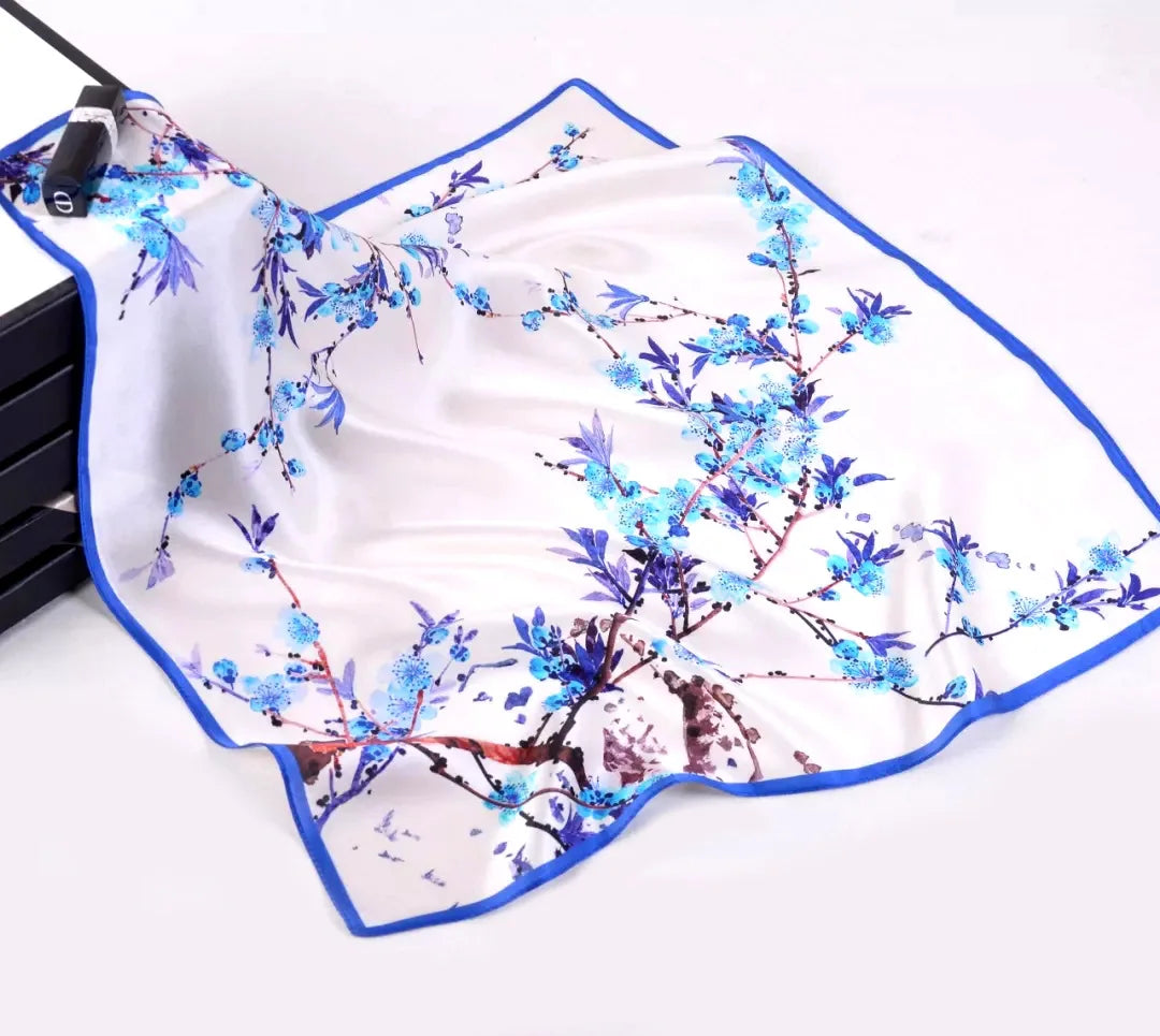 Suya Dream 100% REAL SILK Woman Silk Scarf 53x53cm Square Printed Scarves