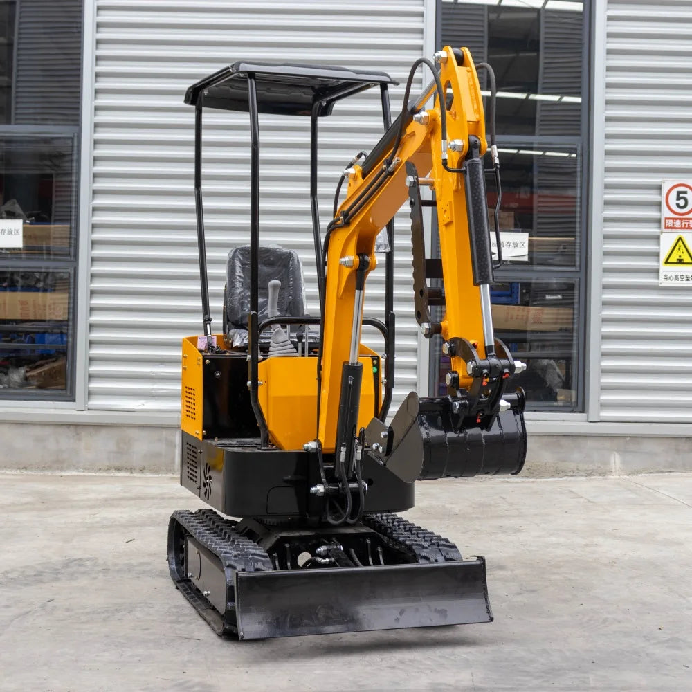 Free Shipping Arrived in Seven Days HT10 1Ton Excavator Engine EPA Digger Farm Small Excavators with Free Bucket