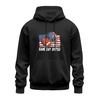 Made in USA Free Shipping MOQ=1Custom Men's Essential Casual Hoodie Heavyweight 2D Print DTG Process Sweatshirt Graphic Pullover