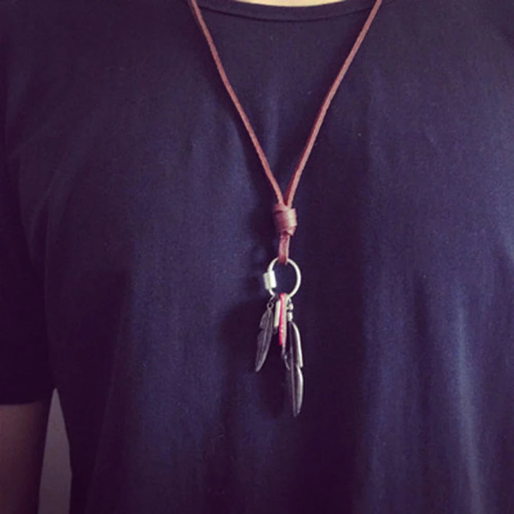 Colar Choker necklaces & pendants Men Necklace Fashion Jewelry Vintage kolye Leather Necklaces Men Statement Necklace for Women