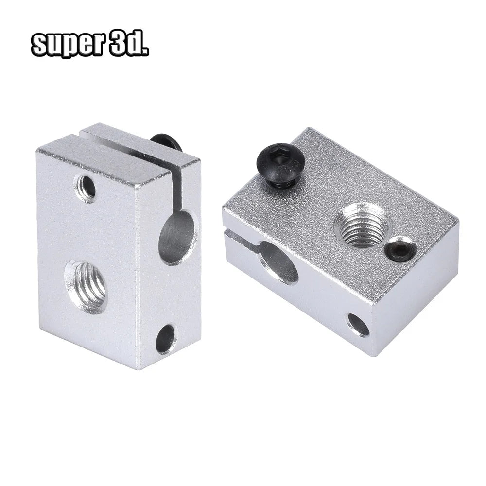 New Upgraded Aluminium V6 Official Heat Block 23*16*12 mm For E3D V6 PT100 J-head Extruder HotEnd Heater sensor 3D printer Parts