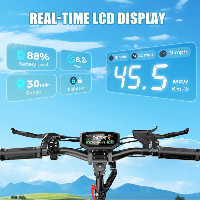2025 Upgraded Model: 1600W Power + 48V 18Ah Battery | Free Shipping to US | Ideal for Adventure Rides