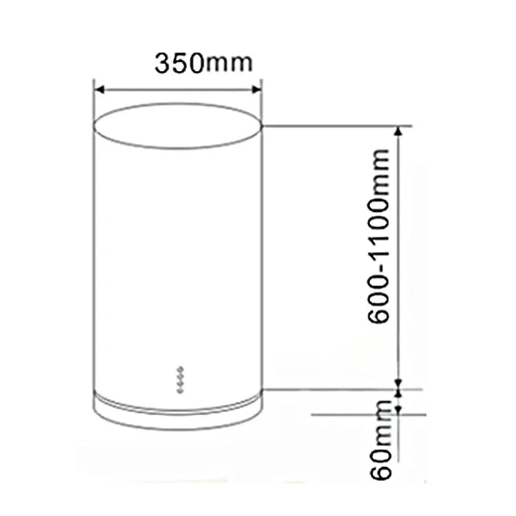 New Design Island Cylindrical Stainless Steel Commercial Hotel Kitchen Range Hood Vented Electric High Airflow
