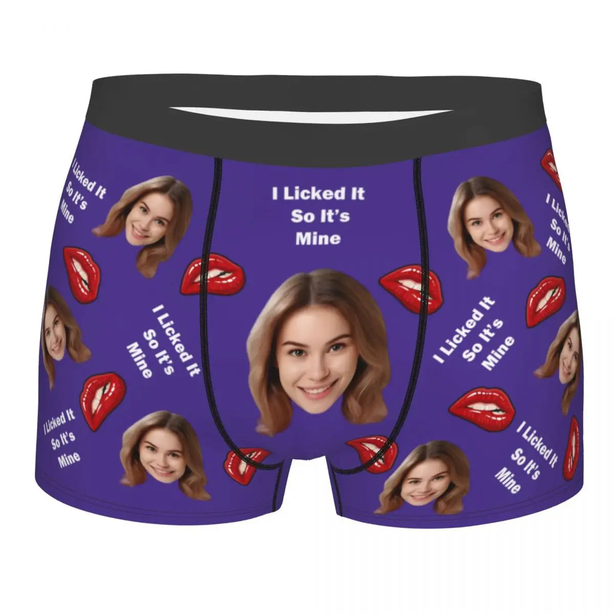 Valentine's Day Men's Personalized Face Photo Custom Underwear Design Your Own Boxer Briefs Panties Underpants For Husband