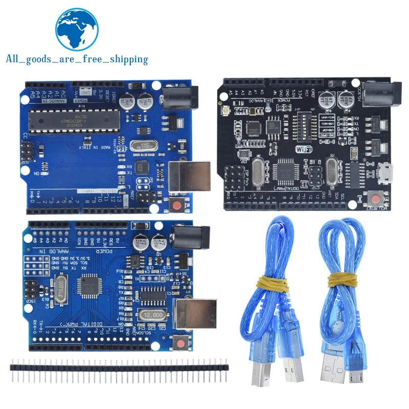TZTUNO R3 Development Board ATMEGA328P CH340 / ATEGA16U2 Compatible For Arduino With Cable UNOR3 Proto Shield Expansion Board