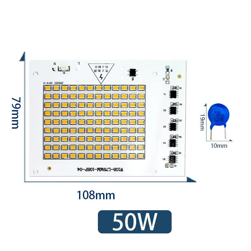 LED Lamp Chip SMD2835 Light Beads AC 220V 230V 240V 10W 20W 30W 50W 100W DIY For Outdoor Floodlight Cold White Warm White