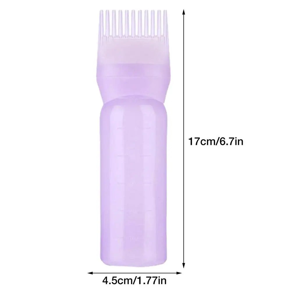 3Color Salon Hair Oil Applicator Bottle Professional Hairdressing Dyeing Comb Bottles Barbershop Hairdresser Coloring Supplies