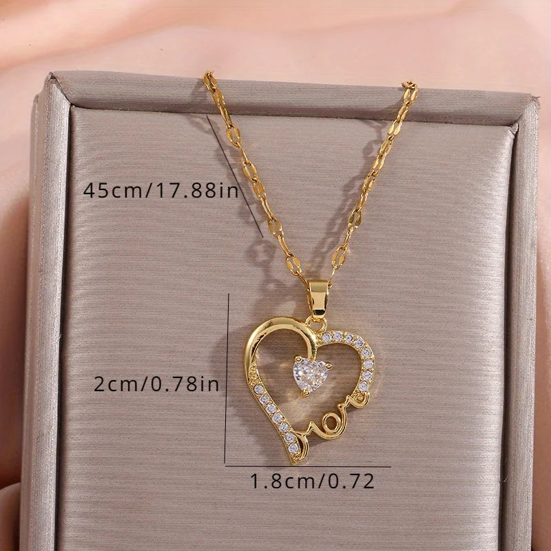Mother's Day Love Mom Letter Pendant Necklace for Women Anniversary Gift
