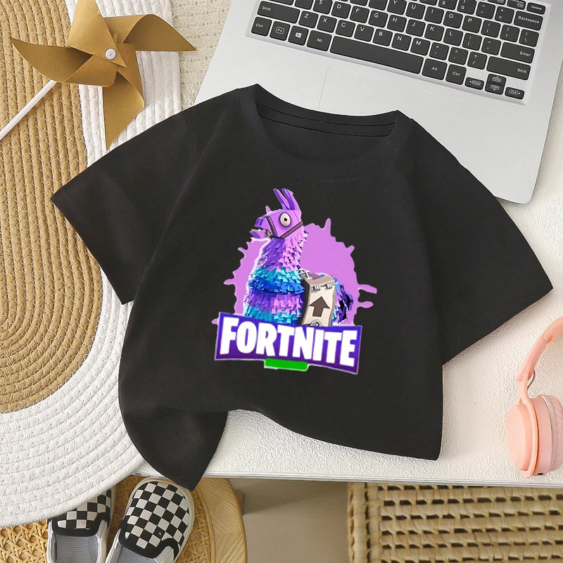 FORTNITED Boys T Shirt Girl Baby Summer Clothes Children Cotton Tee Shirts Print Short Sleeve Kid Tops Toddler Anime Tees Gifts