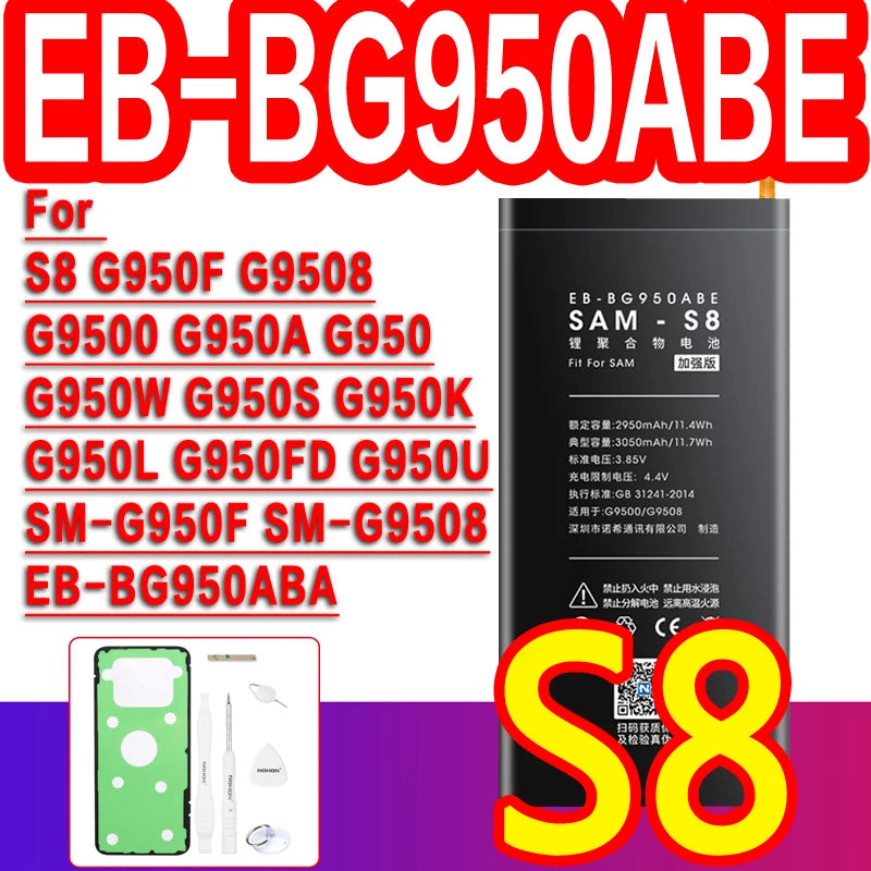 NOHON Battery For Samsung Galaxy S8 S9 Plus S10e S10 S20 Ultra S21 FE S10x Note 10 Plus 8 S7 Edge S6 S5 A50 A30 A30S Batteries