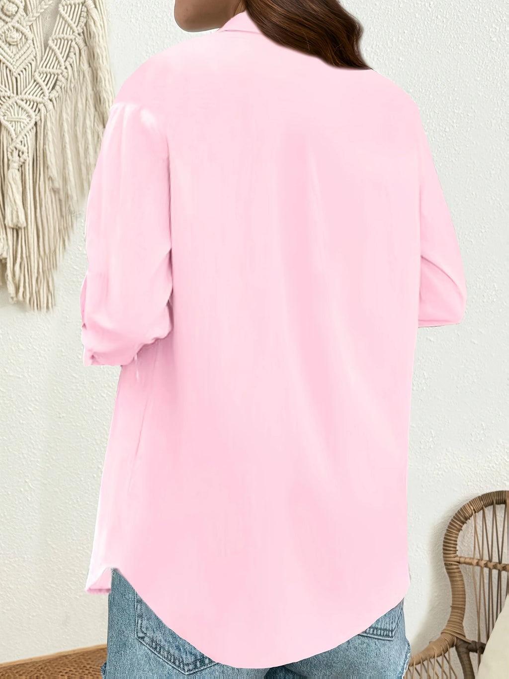 Temperament Loose Woman Shirt Fashion Casual Blouse Elegant long Sleeve Woman Shirt Holiday Weekend Top