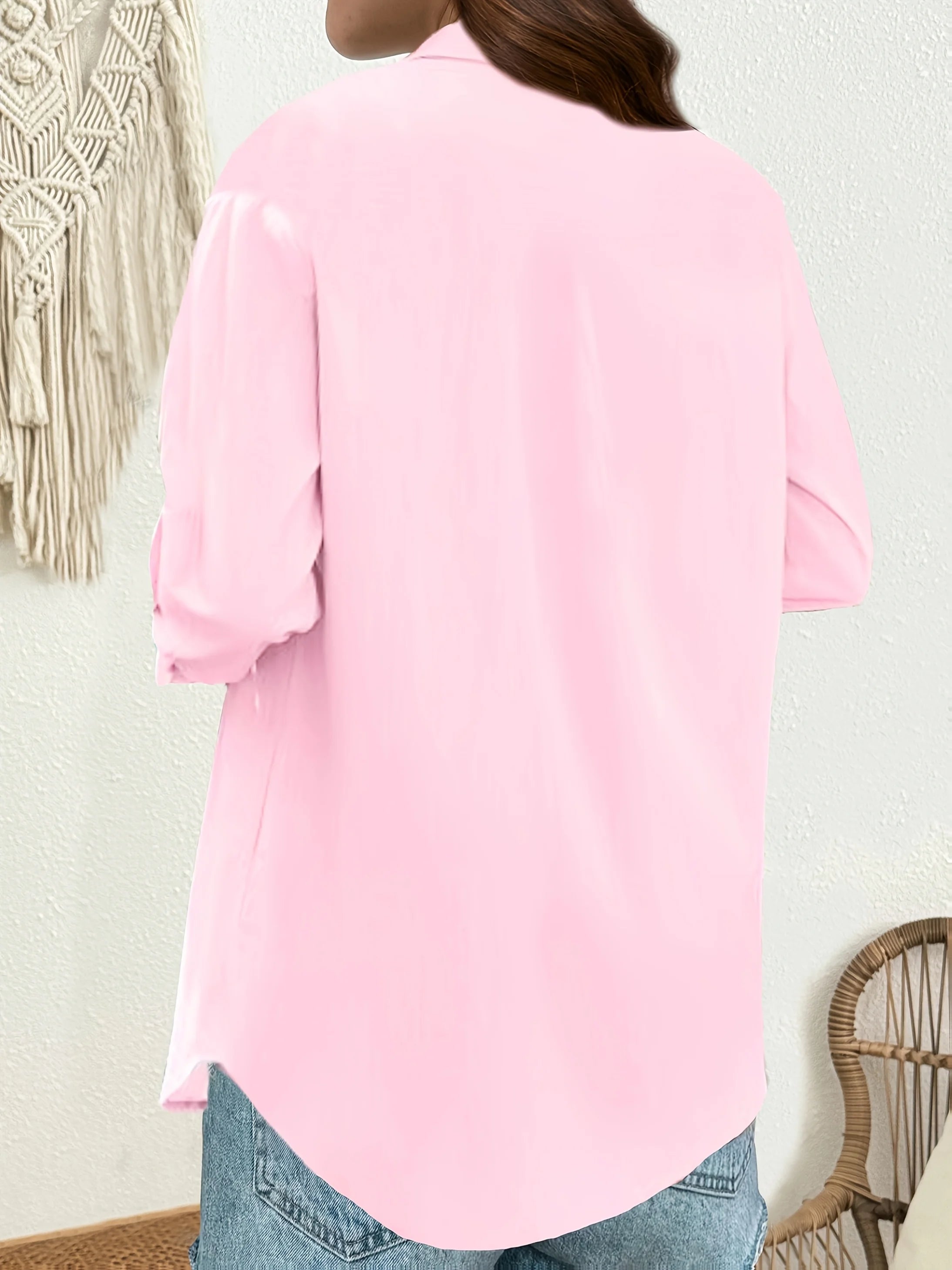 Temperament Loose Woman Shirt Fashion Casual Blouse Elegant long Sleeve Woman Shirt Holiday Weekend Top