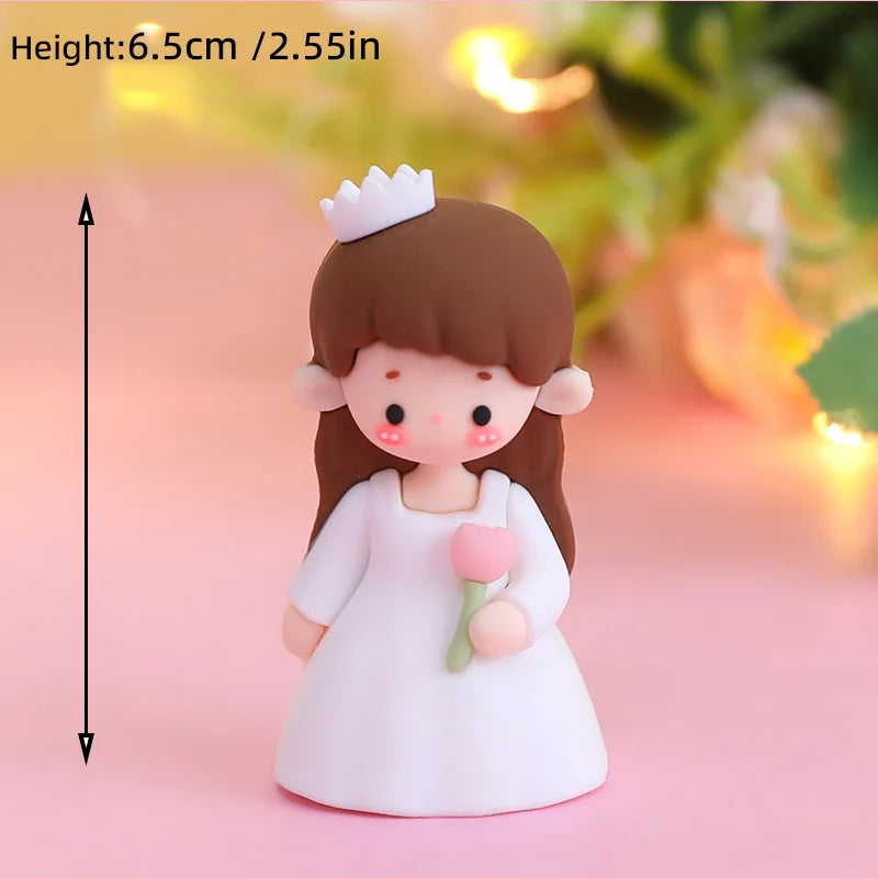 Valentine's Day Casual Wear Boys Girls Cake Decoration Cartoon Personality Couple Confession Doll for Birthday Cake Toppers