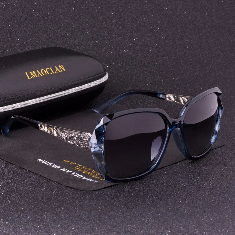 Luxury Brand Design Vintage Polarized Sunglasses Women Ladies Oversized Square Sun Glasses Female Eyewear Oculos UV400 Shades