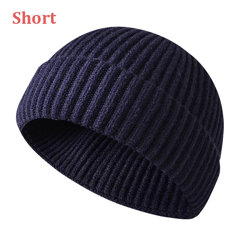 Winter Hats for Men Beanies Skullies Solid Color Short Men's Hat Skullcaps Women's Winter Hat Beanies Knitted Gorros
