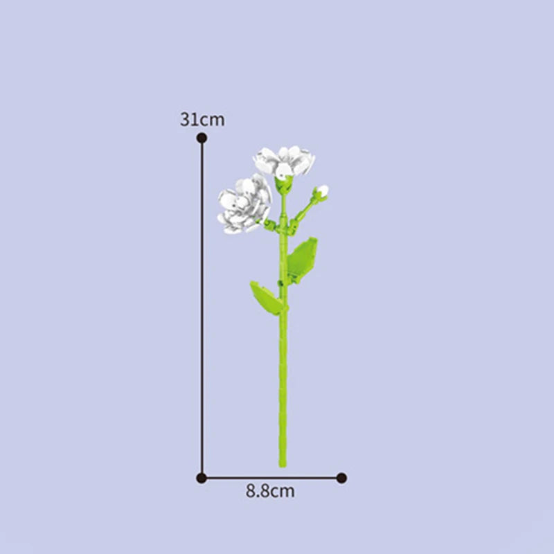 Valentine's Day Immortal Bouquet Creative Desktop Decoration Flowers Building Blocks Puzzle Simulation Toy Girls Gifts #T3