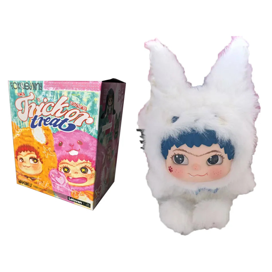 INew Genuine Wakuku Fox And Bunny Trick Treat Series Mystery Box Kawaii Vinyl Doll Plush Toy Kawaii Pendant Collection Toy Gifts