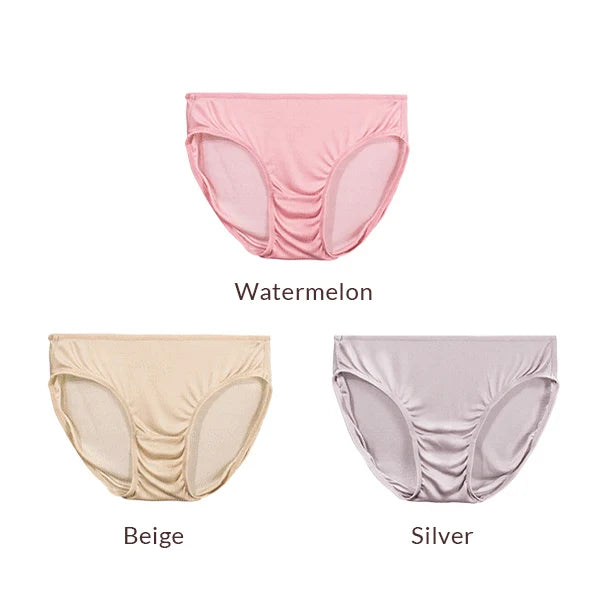 SuyaDream 3pcs/lot Women Panties 100%Natural silk Low-rise Briefs Healthy Basic Everyday Wear Underwears, Summer New Intimates