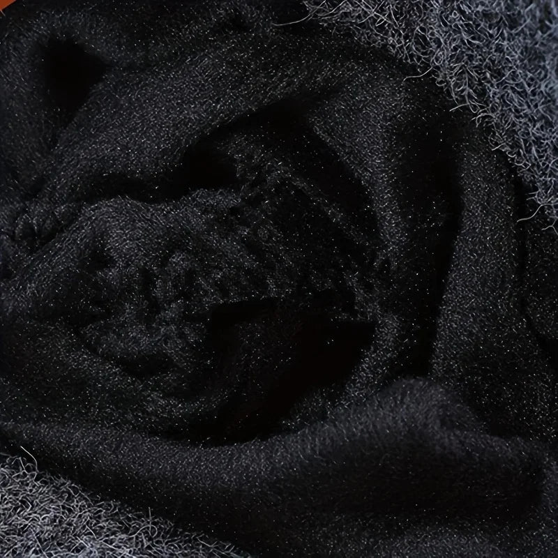 Winter warm woolen hat for middle-aged and elderly people, men's one-piece snowflake ear protection, thickened knitted hat for a