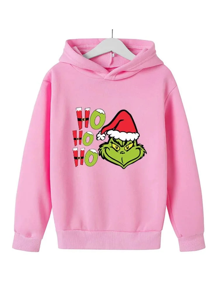 Sweat-shirt pour enfants avec éléments de Noël, vêtements de sport imprimés, adapté aux garçons et aux filles âgés de 3 à 13 ans